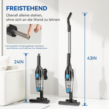 Staubsauger, Stielstaubsauger mit Kabel Handstaubsauger 20Kpa 600W, 3 in 1