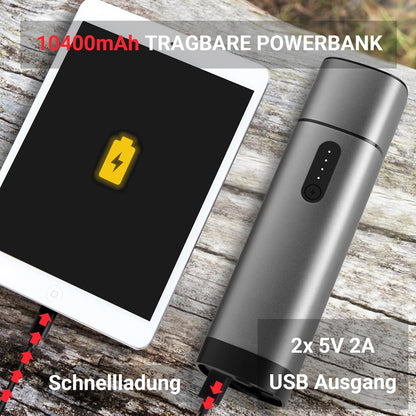 Starthilfe Powerbank avec Powerbank Jumpstarter, 12V-500A Spitzenstrom, 38,4Wh