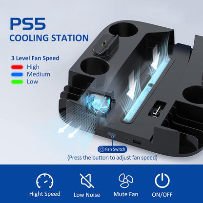 PS5 Ständer / PS5 Controller Ladestation, PS5 Zubehör für Playstation 5 Weiß
