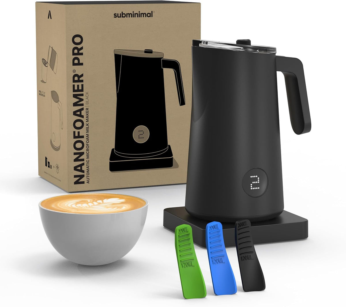 Subminimal NanoFoamer PRO Elektrischer Milchaufschäumer – Schwarz