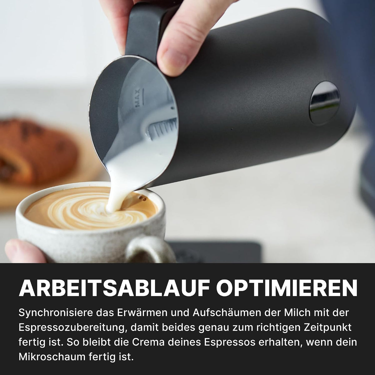 Subminimal NanoFoamer PRO Elektrischer Milchaufschäumer – Schwarz