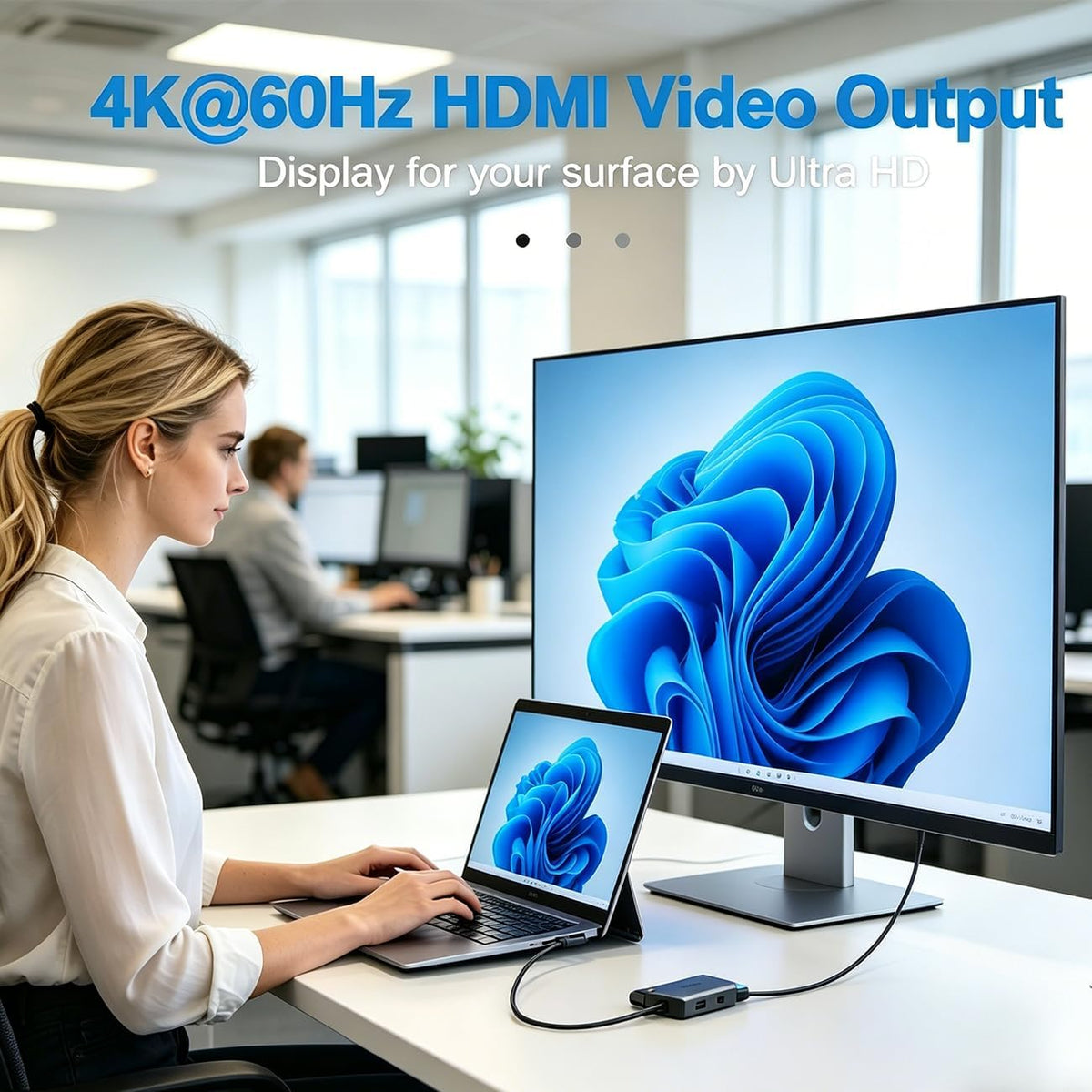 11-in-1 Surface Pro Docking Station, Surface Dock 4K@60HZ HDMI  für MS Surface Pro 12/11/10/9/...