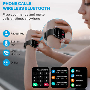 Montre intelligente Sudugo avec fonction téléphonique, écran tactile de 1,85 pouces, 112 modes sportifs, étanchéité IP68, avec moniteur de fréquence cardiaque Schrittzähler pour iOS/Android