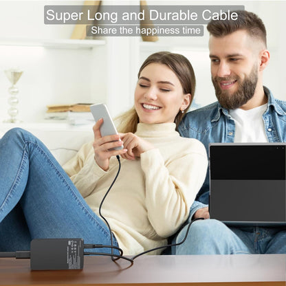 Surface Ladekabel 65W, 15V 4A Microsoft Surface Ladegerät Netzteil für Surface Pro 9/8/7+/7/6/ 5/4/3/X, Surface Laptop 4/3/2, Surface Go 3/2, Surface Book 3/2/1 Model 1706 1796 1800, mit USB-Port