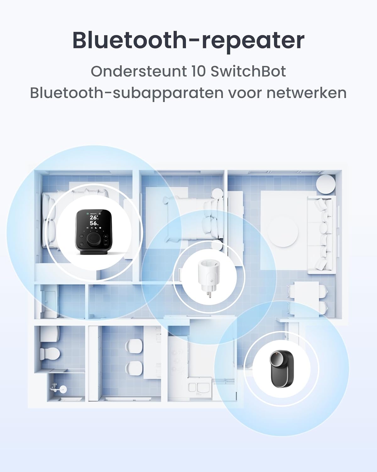 SwitchBot Plug Mini Matter-fähig mit Leistungsüberwachung 4er Pack, WLAN Steckdose