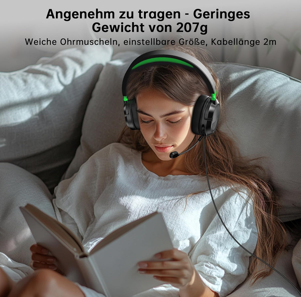 Syndesmos Gaming-Headset für PS5, PS4, PC, Xbox, Nintendo Switch, Headset mit Mikrofon