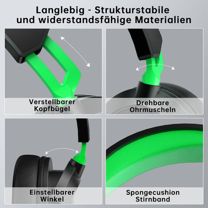 Syndesmos Gaming-Headset für PS5, PS4, PC, Xbox, Nintendo Switch, Headset mit Mikrofon