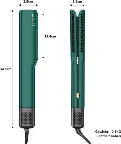 PARWIN PRO BEAUTY Air Haarglätter, Ionen Air Glätteisen 1200W, Dunkelgrün