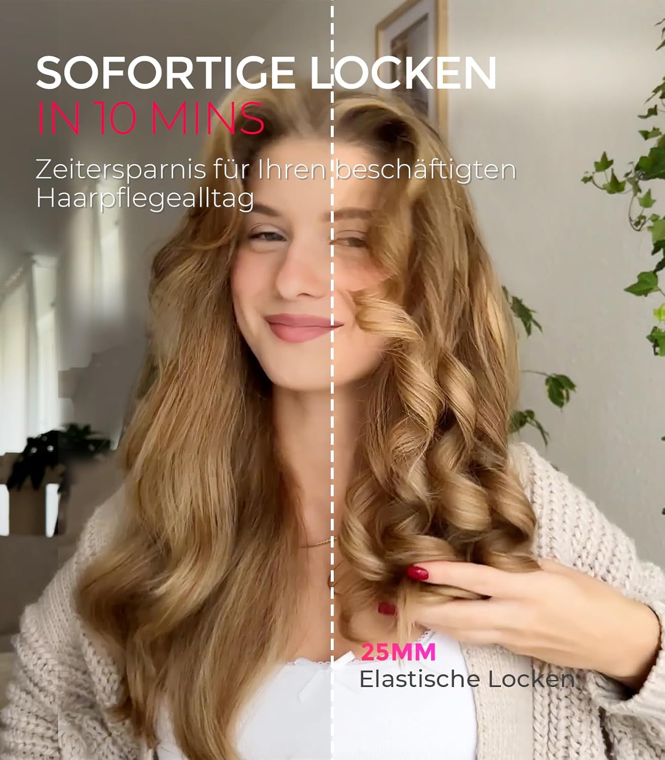 TYMO CURLPRO Lockenstab Automatisch Große Locken  25mm  3 Temp Rotierender