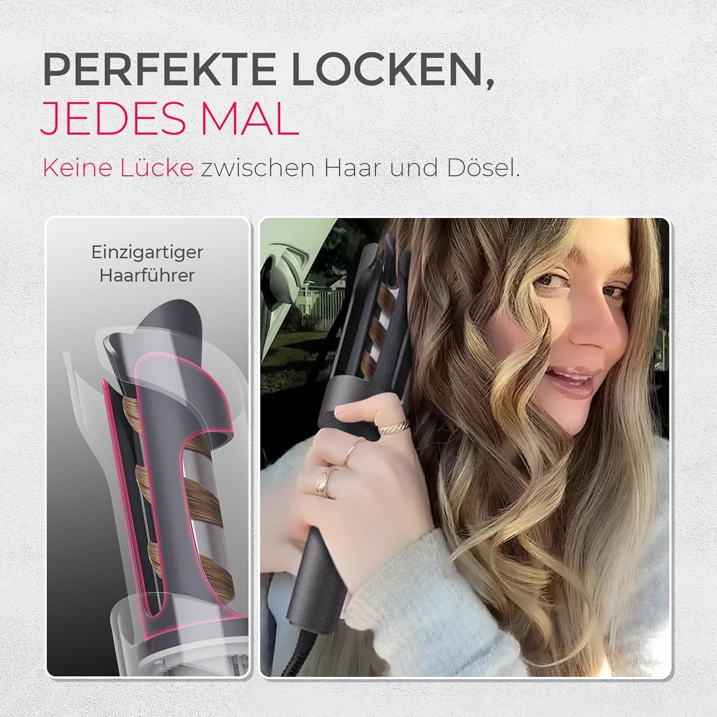 TYMO CURLPRO Lockenstab Automatisch Große Locken  25mm  3 Temp Rotierender