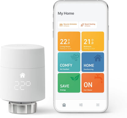 tado° TAD-104075, Heizkörperthermostat Weiß, Drehregler, Android, iOS, LED, AA, 5,2 cm