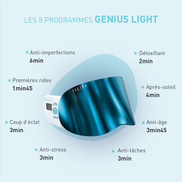 TALIKA Genius Light  Luminotherapielampe Gesichtspflege 8 Programme Licht und Elektrostimulation,