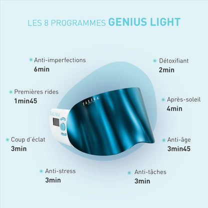 TALIKA Genius Light  Luminotherapielampe Gesichtspflege 8 Programme Licht und Elektrostimulation,
