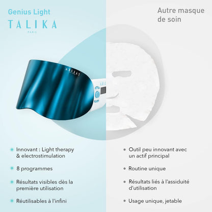 TALIKA Genius Light  Luminotherapielampe Gesichtspflege 8 Programme Licht und Elektrostimulation,