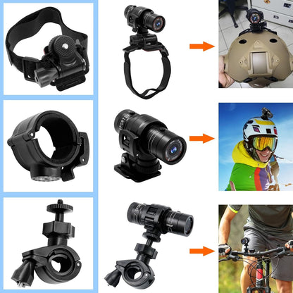 TANGMI Action Cam, 1080P HD Helmkamera, 120° Weitwinkel Video/Fotoaufnahme für Fahrrad, Motorrad und Auto