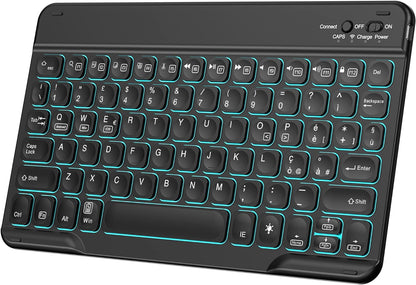 Tastatur Wireless Bluetooth italienisches Layout 25X18 cm für iPad, iPad Pro, iPad Air, Samsung, Mac, MacBook, Lenovo, Huawei Tablet,