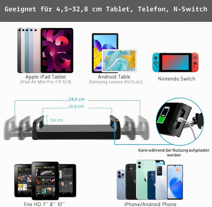 Tablet-Bodenständer, verstellbar,Metall-Tablet-Halterung, Handy-Ständer, 4,5~13 Zoll (schwarz)
