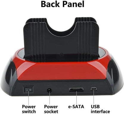 Tccmebius TCC-S862-DE USB 2.0 zu SATA IDE Dual-Bay HDD Festplatte Docking-Station