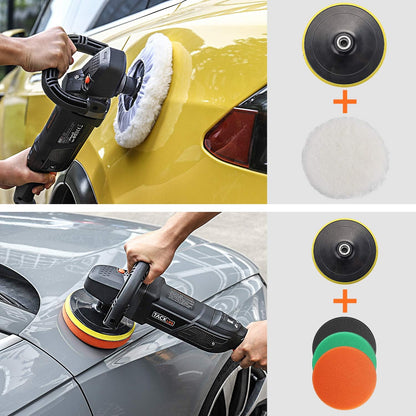 Tacklife PPGJ01A 7-Zoll-12,5-Ampere-Poliermaschine mit variabler Geschwindigkeit, digitalem Bildschirm und LCD-Anzeige, abnehmbaren Griffen