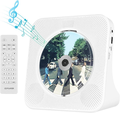 Tragbarer CD-Player mit eingebauten HiFi-Lautsprechern, unterstützt Bluetooth/AUX-