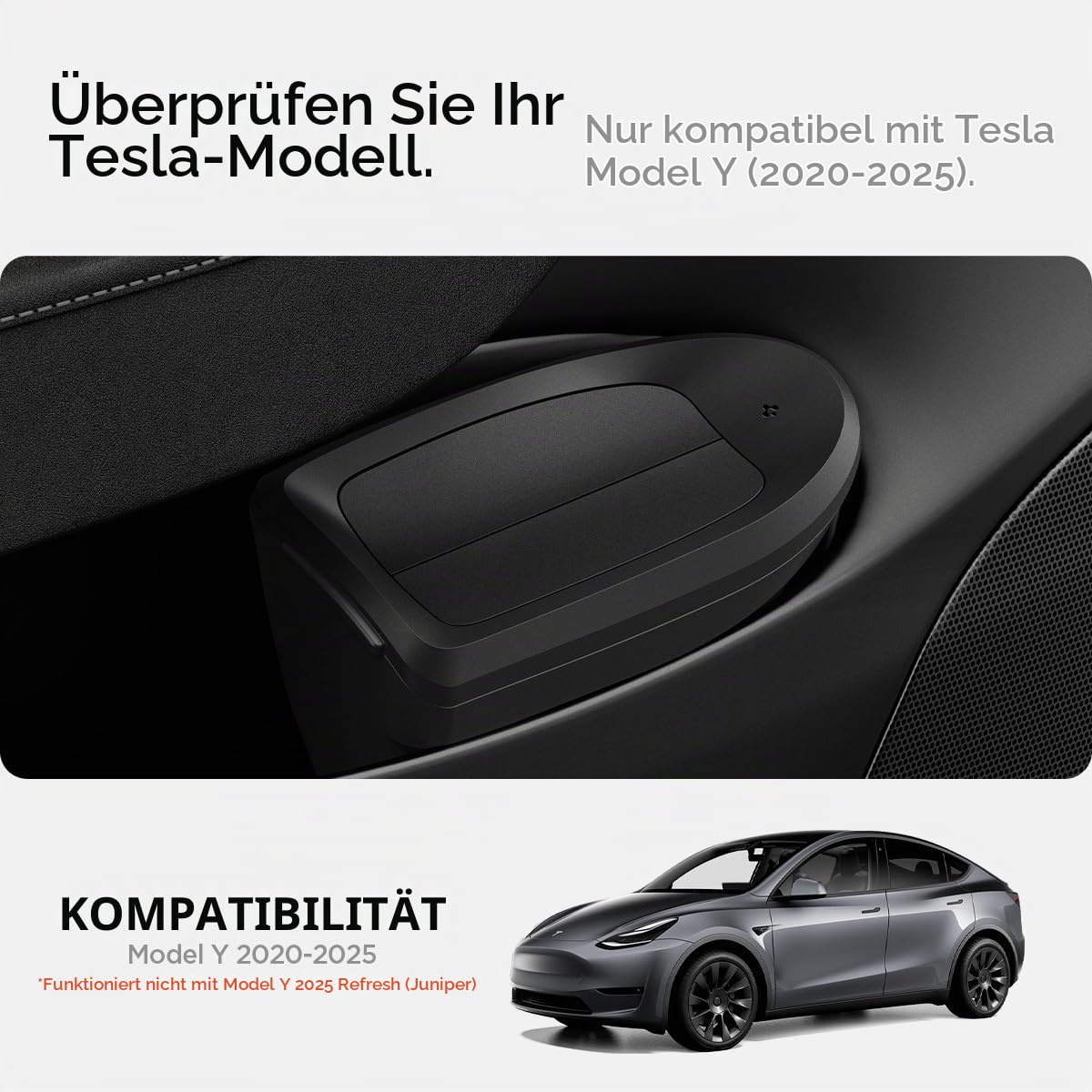 Spigen Tesla Model Y (2020-2025) Innenraum Mülleimer für Autotür【inkl. 50 Müllbeutel】