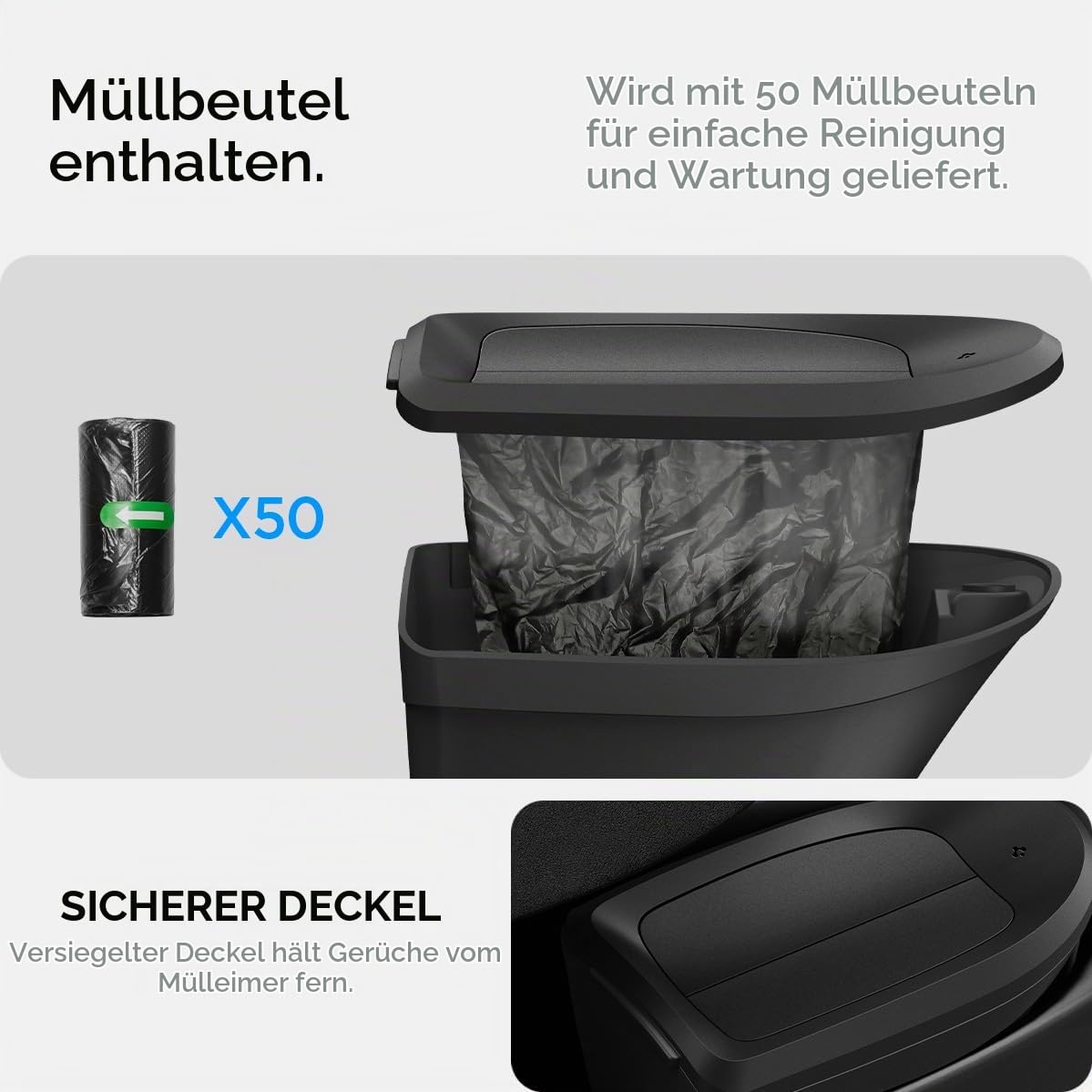 Spigen Tesla Model Y (2020-2025) Innenraum Mülleimer für Autotür【inkl. 50 Müllbeutel】