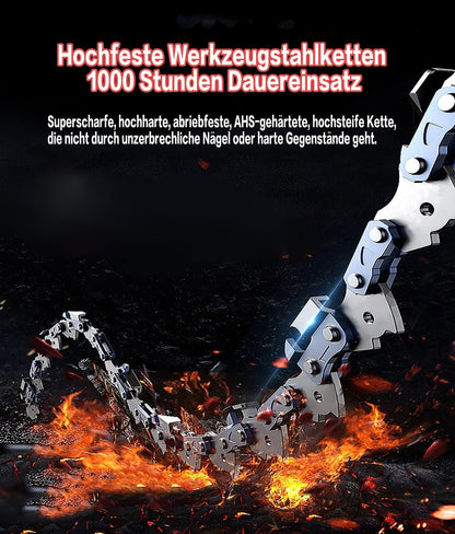 TEETOK 6 Zoll Akku Kettensäge Ersatz pour Makita DUC101Z Akku-Astsäge, Mini-Kettensäge Akku Kleine Tragbare Einhand-Kettensäge for Gartenarbeit, Holzschneiden und Beschneiden (2 * 3.0AH Akku)