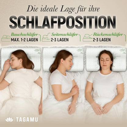 TAGAMU Orthopädisches Nackenstützkissen Memory Foam Ergonomisch