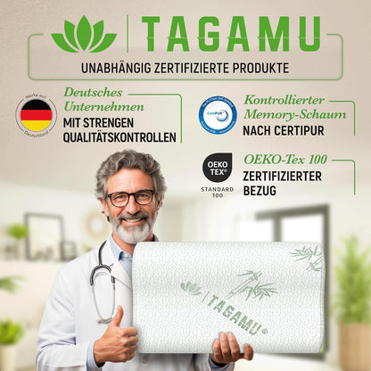 TAGAMU Orthopädisches Nackenstützkissen Memory Foam Ergonomisch