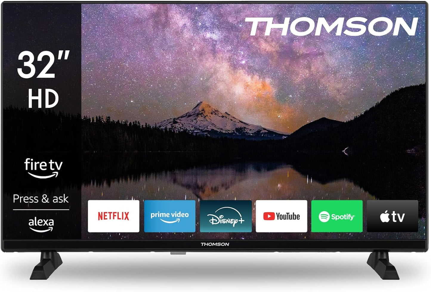 Thomson 32 Zoll (80 cm) HD Smart Fire TV, Alexa-Sprachsteuerung, Triple-Tuner Bluetooth 5.0,
