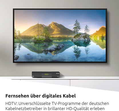 TechniSat HD-C 233 - HD-Receiver für digitales Kabelfernsehen ,Fernbedienung schwarz