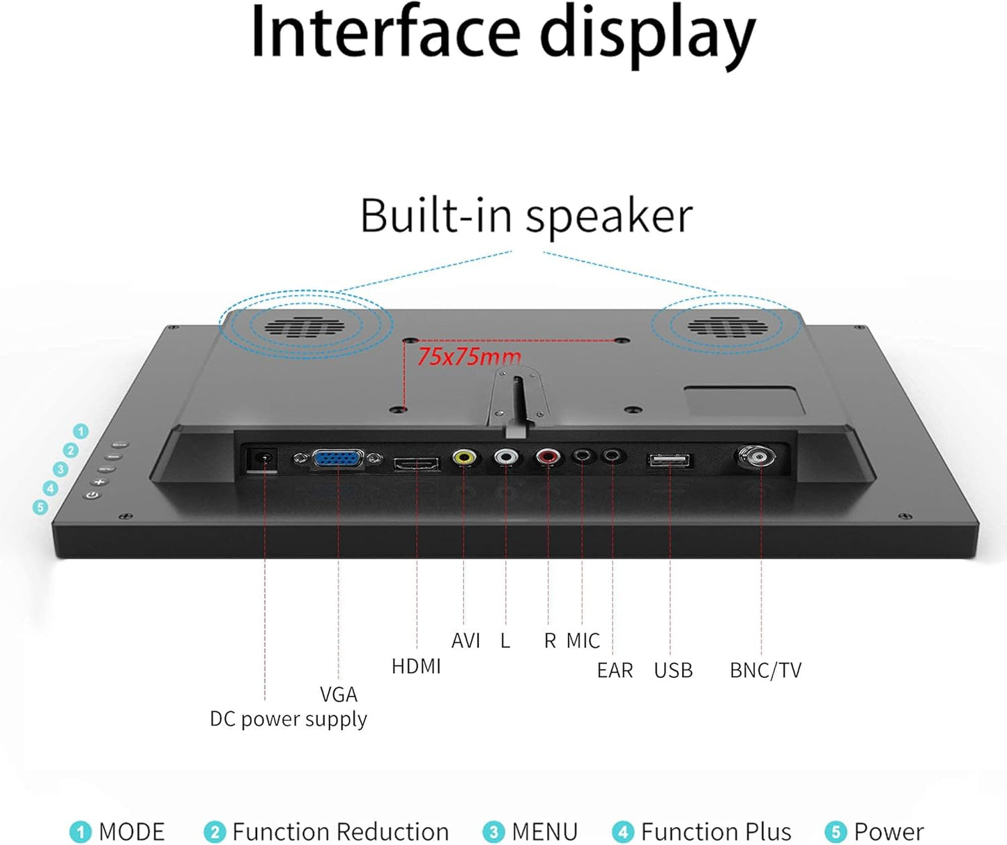 Thinlerain 13,3 Zoll PC Monitor 1366x768 Mini LED Monitor