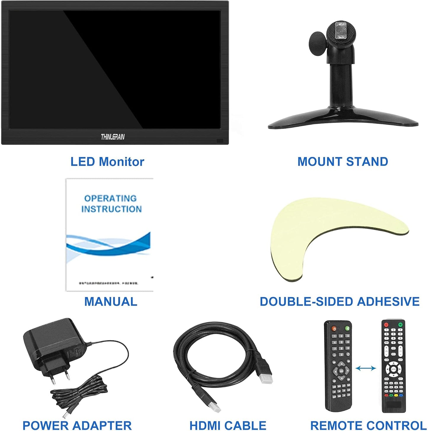 Thinlerain 13,3 Zoll PC Monitor 1366x768 Mini LED Monitor