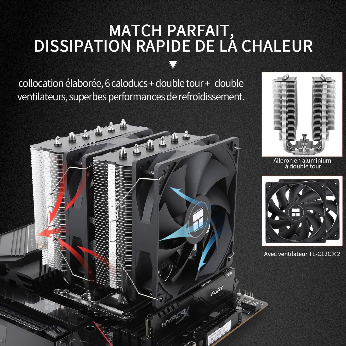 Thermalright Peerless Assassin 120 SE CPU Luftkühler, 6 Heat Pipes CPU Kühler, Dual 120mm