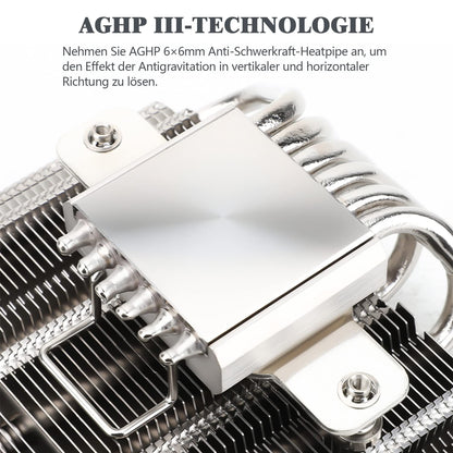 Thermalright AXP120-X67 Low-Profile-CPU-Luftkühler mit recht 120-mm 6 Heatpipes