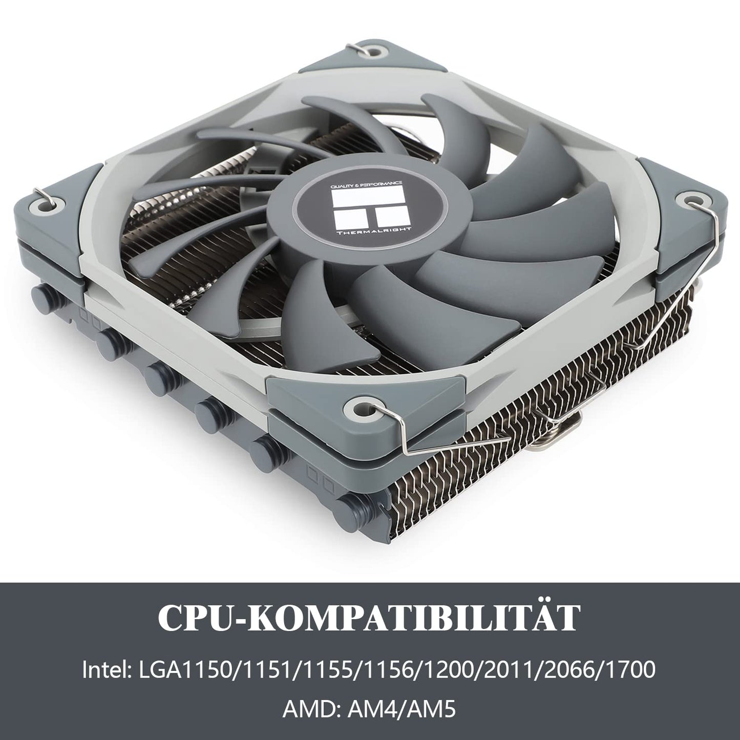 Thermalright AXP120-X67 Low-Profile-CPU-Luftkühler mit recht 120-mm 6 Heatpipes
