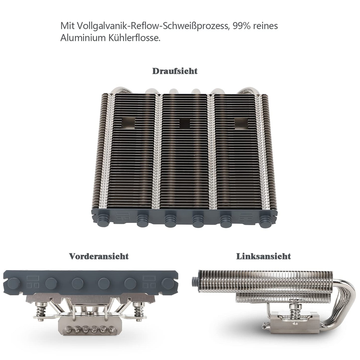 Thermalright AXP120-X67 Low-Profile-CPU-Luftkühler mit recht 120-mm 6 Heatpipes