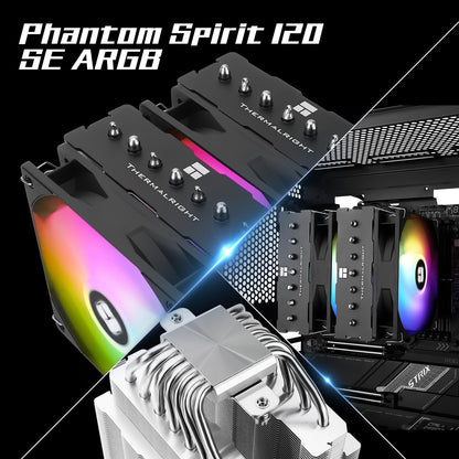 Thermalright Phantom Spirit 120SE ARGB CPU-Luftkühler,7 Heatpipes CPU-Kühler, Dual 120mm
