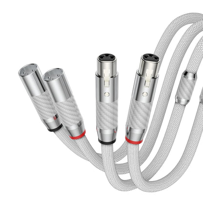 Tirstrup XLR Kabel Mikrofonkabel Versilbert DMX Patchkabel (1.5M,Weiß)