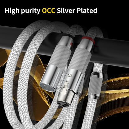 Tirstrup XLR Kabel Mikrofonkabel Versilbert DMX Patchkabel (1.5M,Weiß)