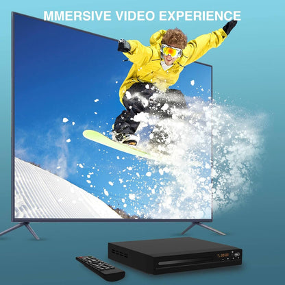 Tojock DVD-Player mit HDMI-AV-Ausgang,Fernbedienung,HDMI-AV-Kabel
