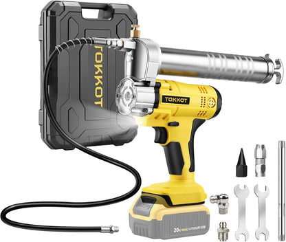 TOKKOT Kabellose elektrische Fettpresse kompatibel mit DeWalt 20V/18V Akku (Ohne Akkus)