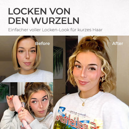 TYMO ROVY Welleneisen für haare, Lockenstab 32mm Ionen Keramik Hair Curler 4 Temp Rosa