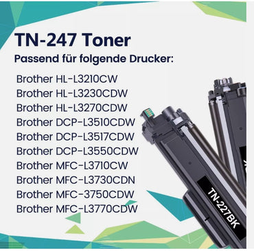 Lot de 5 cartouches de toner compatibles TN-243CMYK TN247 pour Brother MFC-L3750CDW TN243CMYK