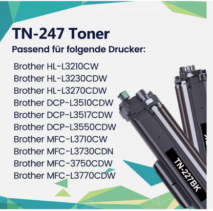 5er-Pack TN-243CMYK TN247 Kompatibler Toner für Brother MFC L3750CDW TN243CMYK