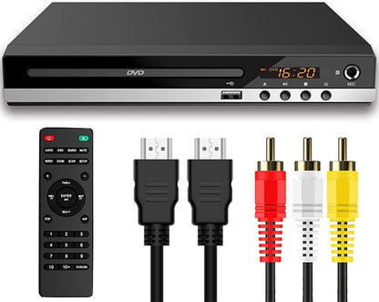 Toneriso DVD-Player für Fernseher, Mini-CD/DVD-Playermit HDMI-Anschluss (1080p),