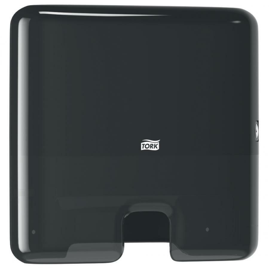 Distributeur de serviettes pliantes TORK Xpress Mini en plastique noir 