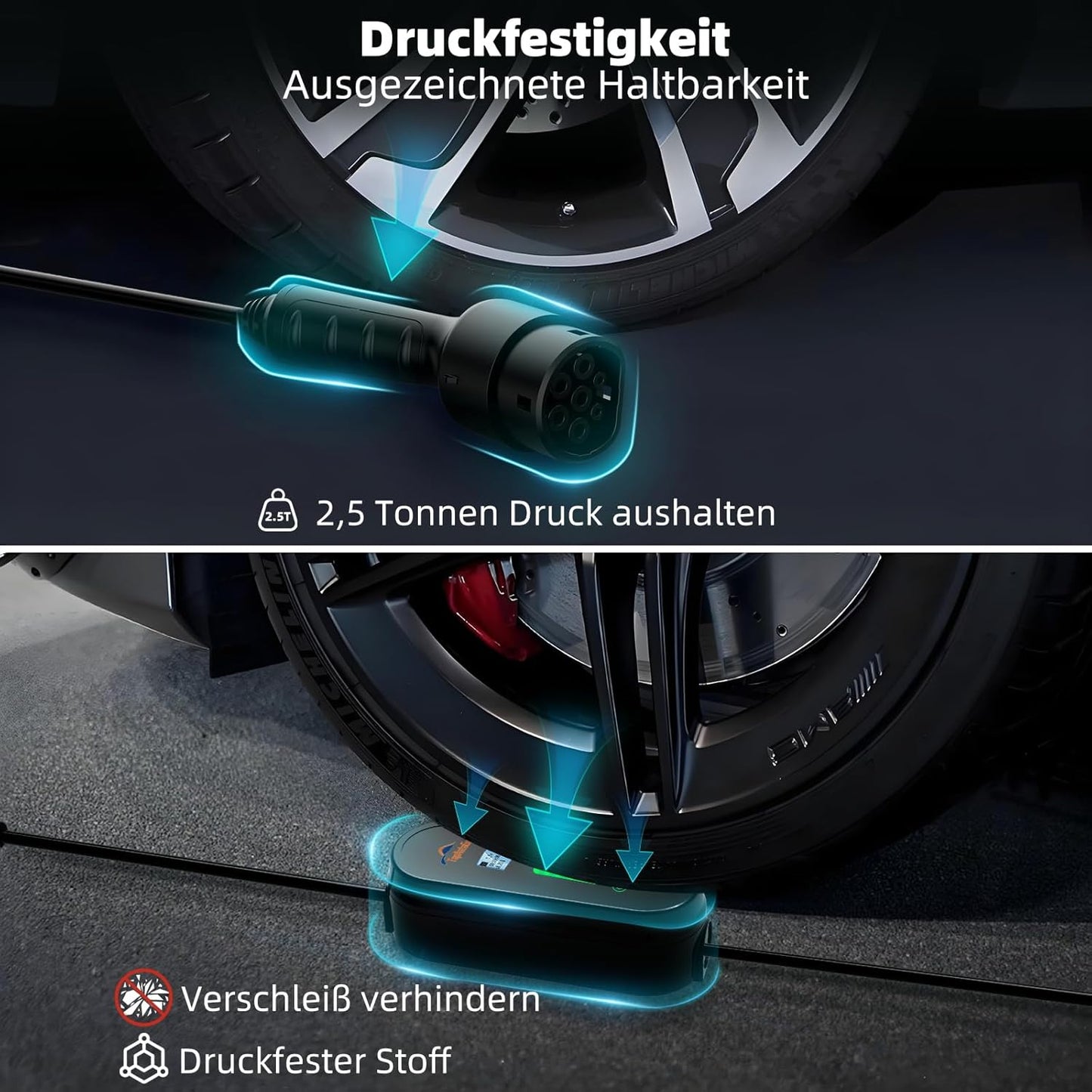 TopAutoGear EV Ladegerät Typ 2 Anschluss Ladekabel 10m 6/8/10/16A