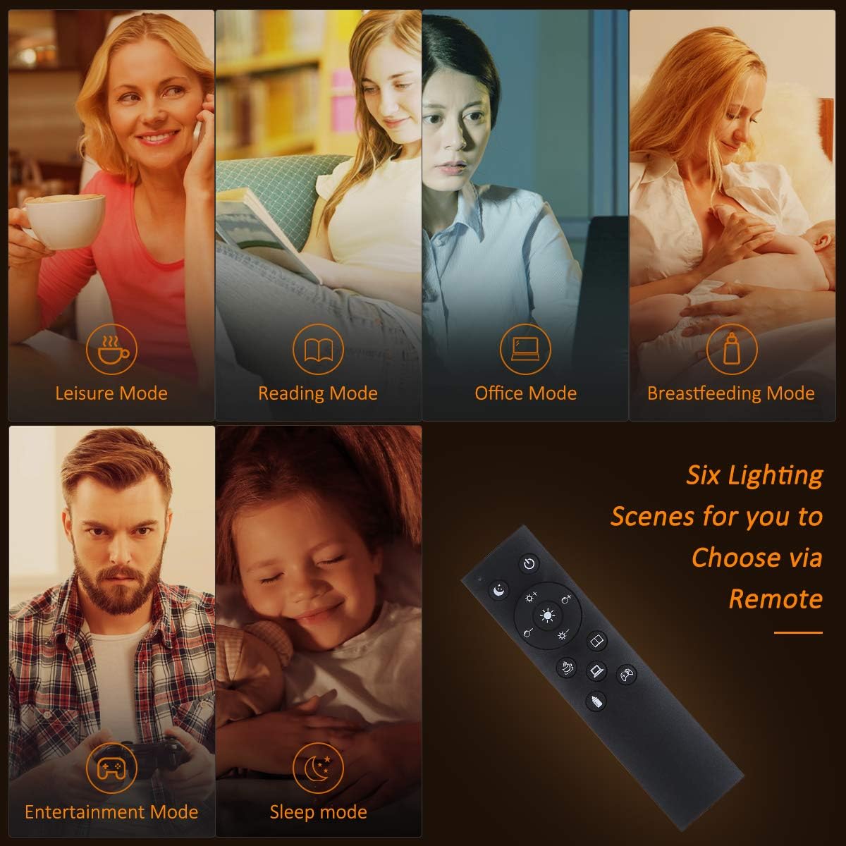 TOMSHINE LED Stehleuchte avec Fernbedienung und Touch-Steuerung, 4 Farbtemperatures, avec variateur pour salon, salon, bureau, noir [Classe énergétique A+]