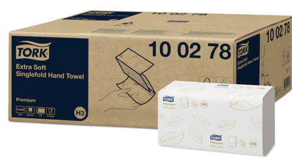 TORK Papierhandtücher 100278 H3 Premium Extra Soft Zick-Zack-Falzung 2-lagig 3.000 Tücher